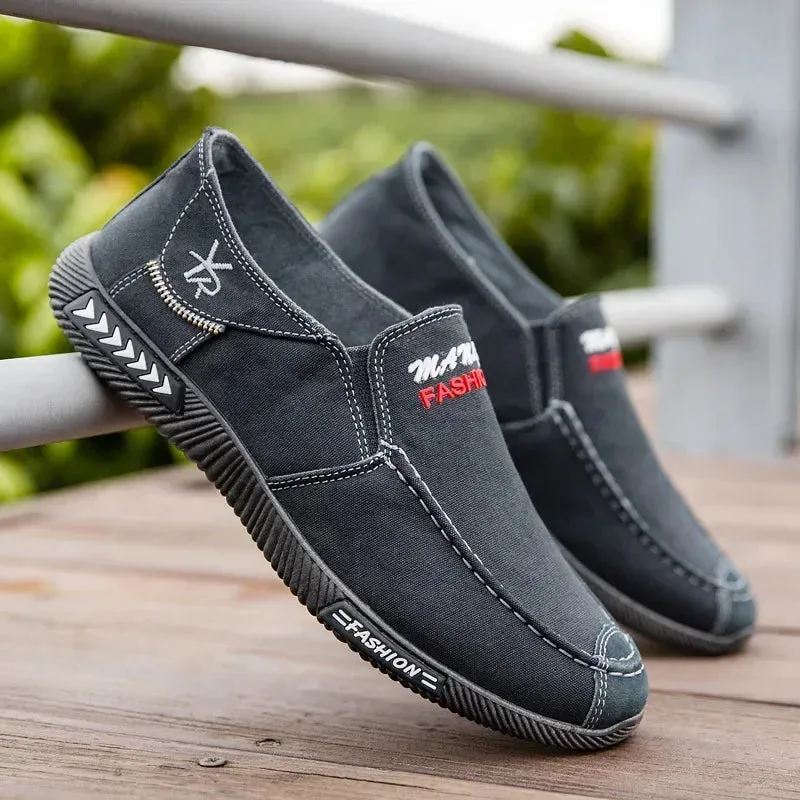 Stylish Men's Canvas Slip-On Sneakers
