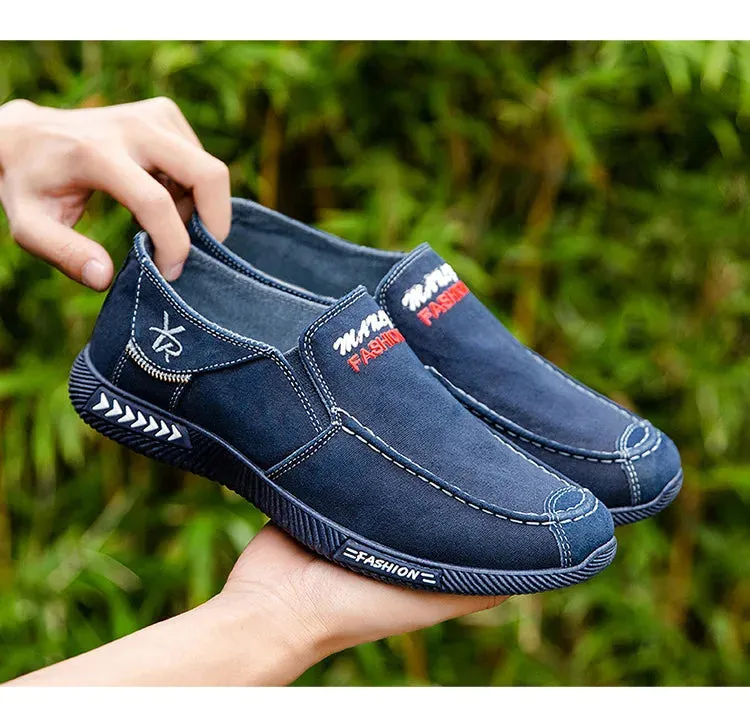 Stylish Men's Canvas Slip-On Sneakers