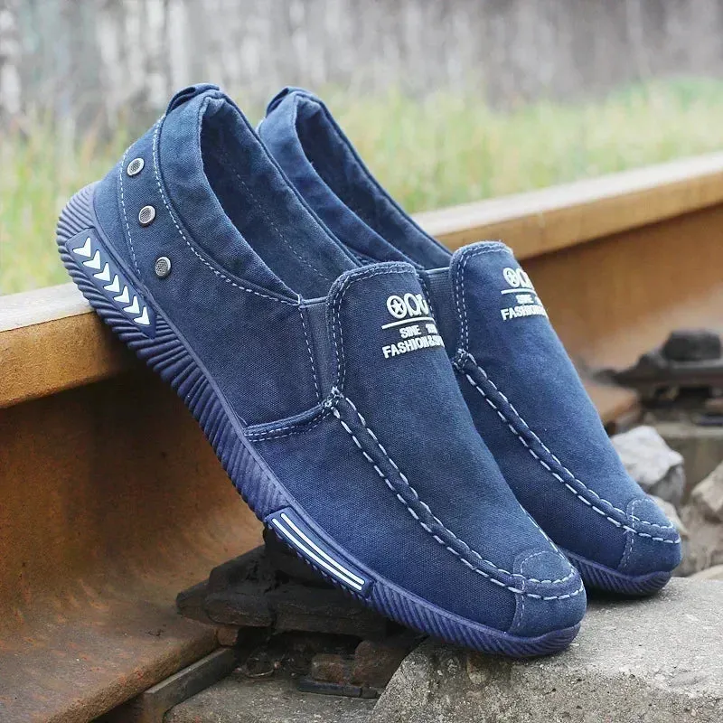 Stylish Men's Canvas Slip-On Sneakers