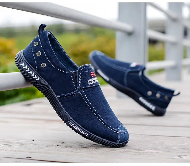 Stylish Men's Canvas Slip-On Sneakers