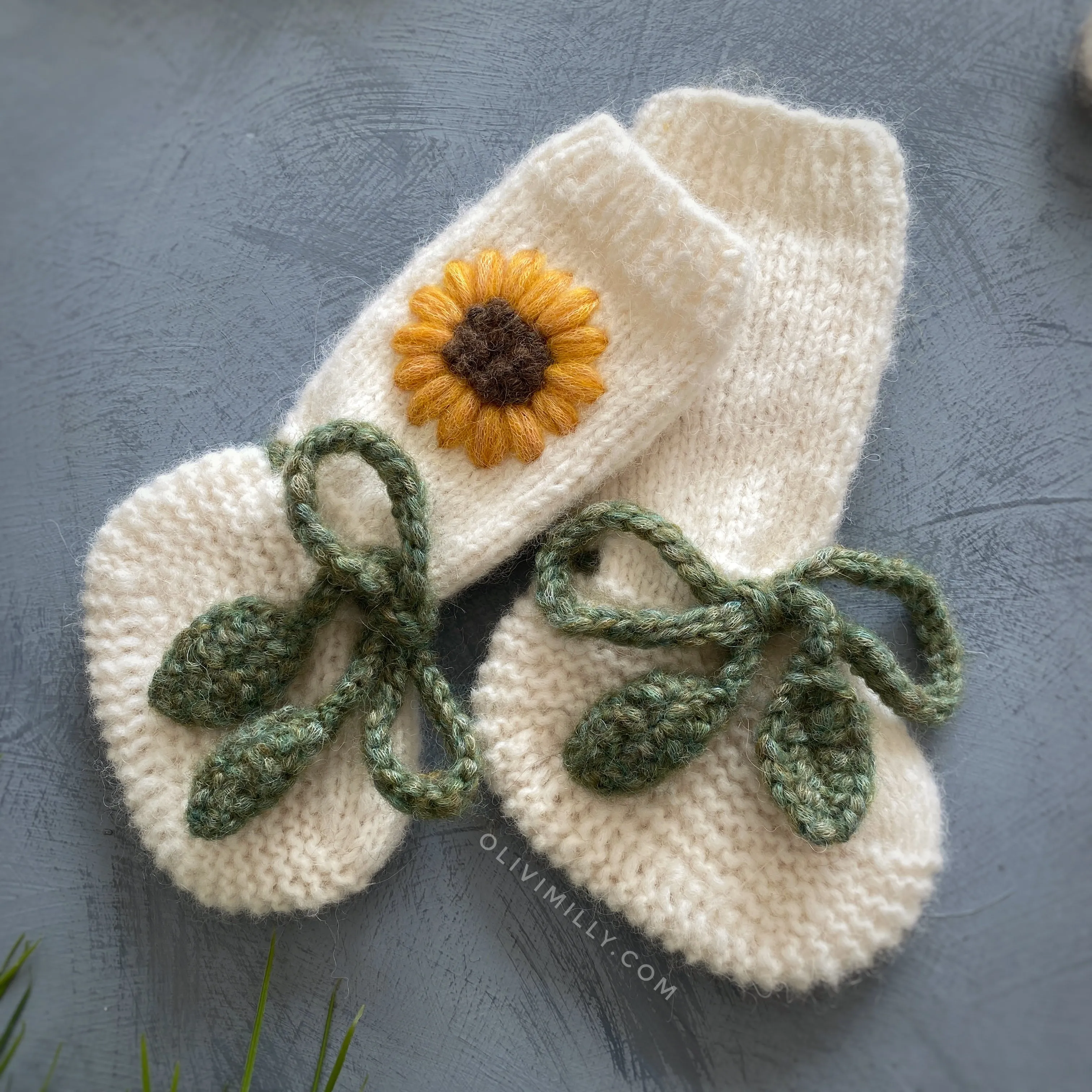 Sunflowers Booties | Off white