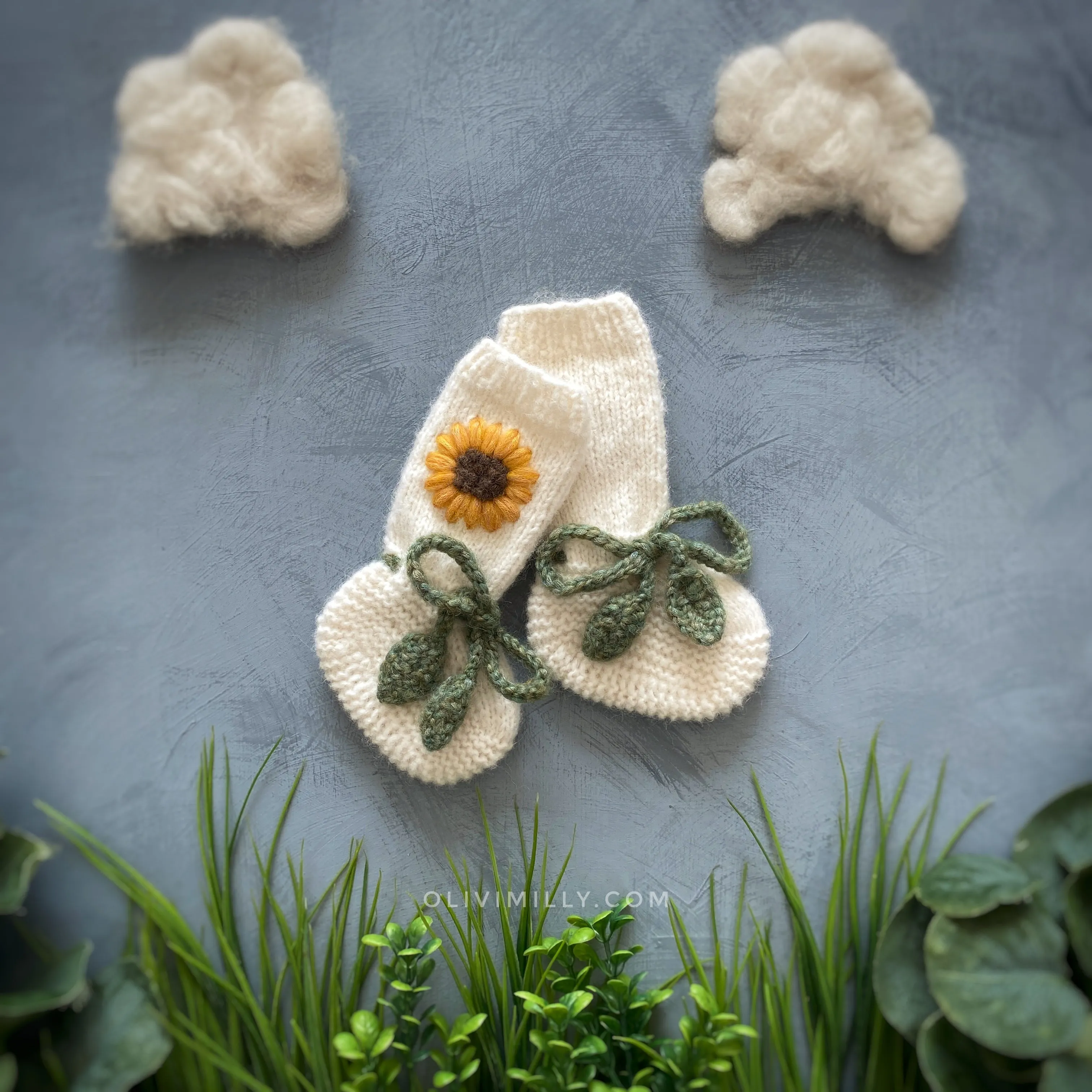 Sunflowers Booties | Off white