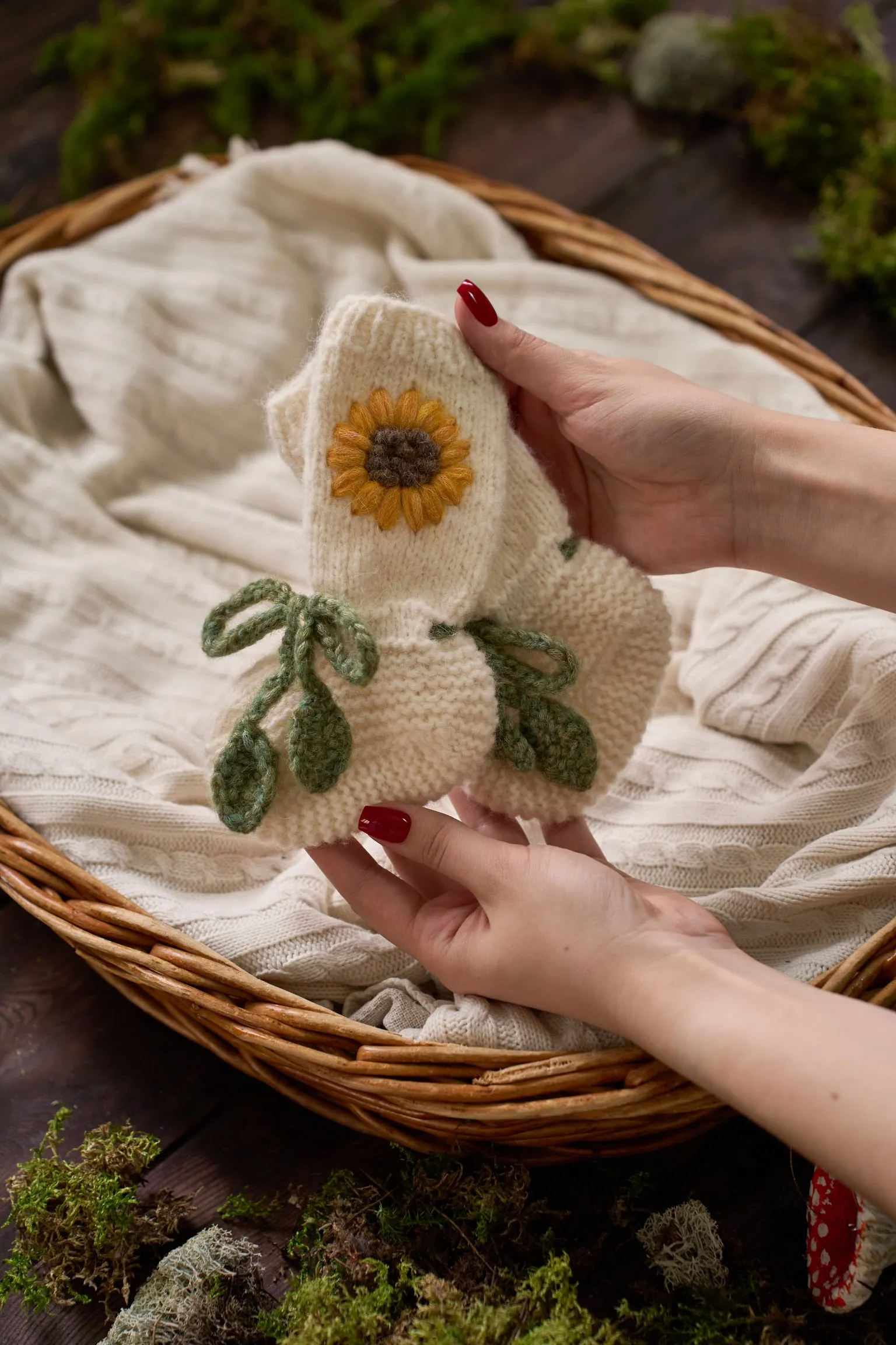 Sunflowers Booties | Off white
