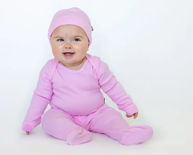 Super-Soft Organic Cotton Baby Rib Beanie Hat| Candy Apple