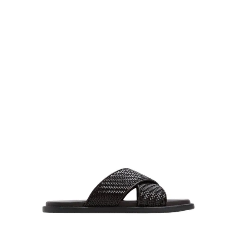 TARIK FLAT SANDALS - DARK BROWN