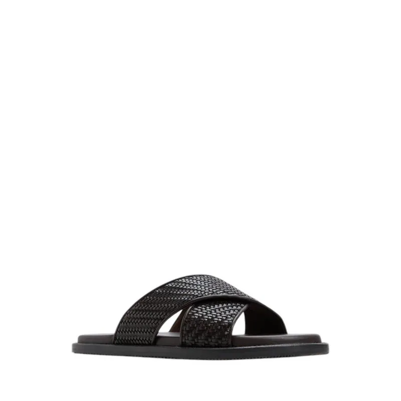 TARIK FLAT SANDALS - DARK BROWN