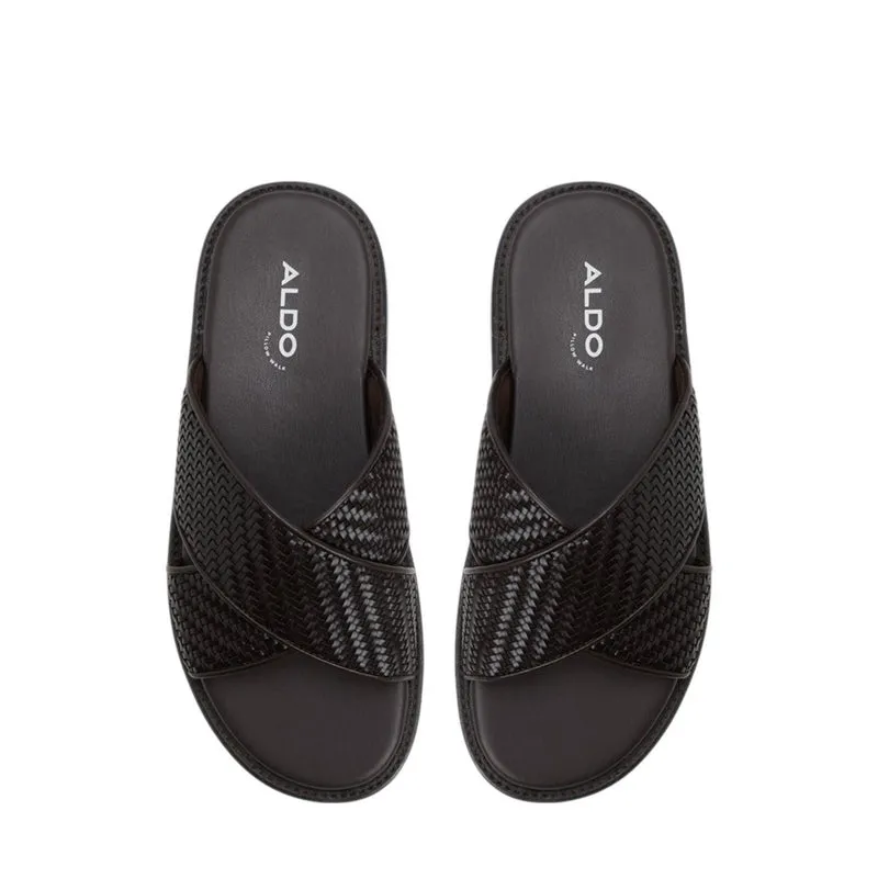 TARIK FLAT SANDALS - DARK BROWN