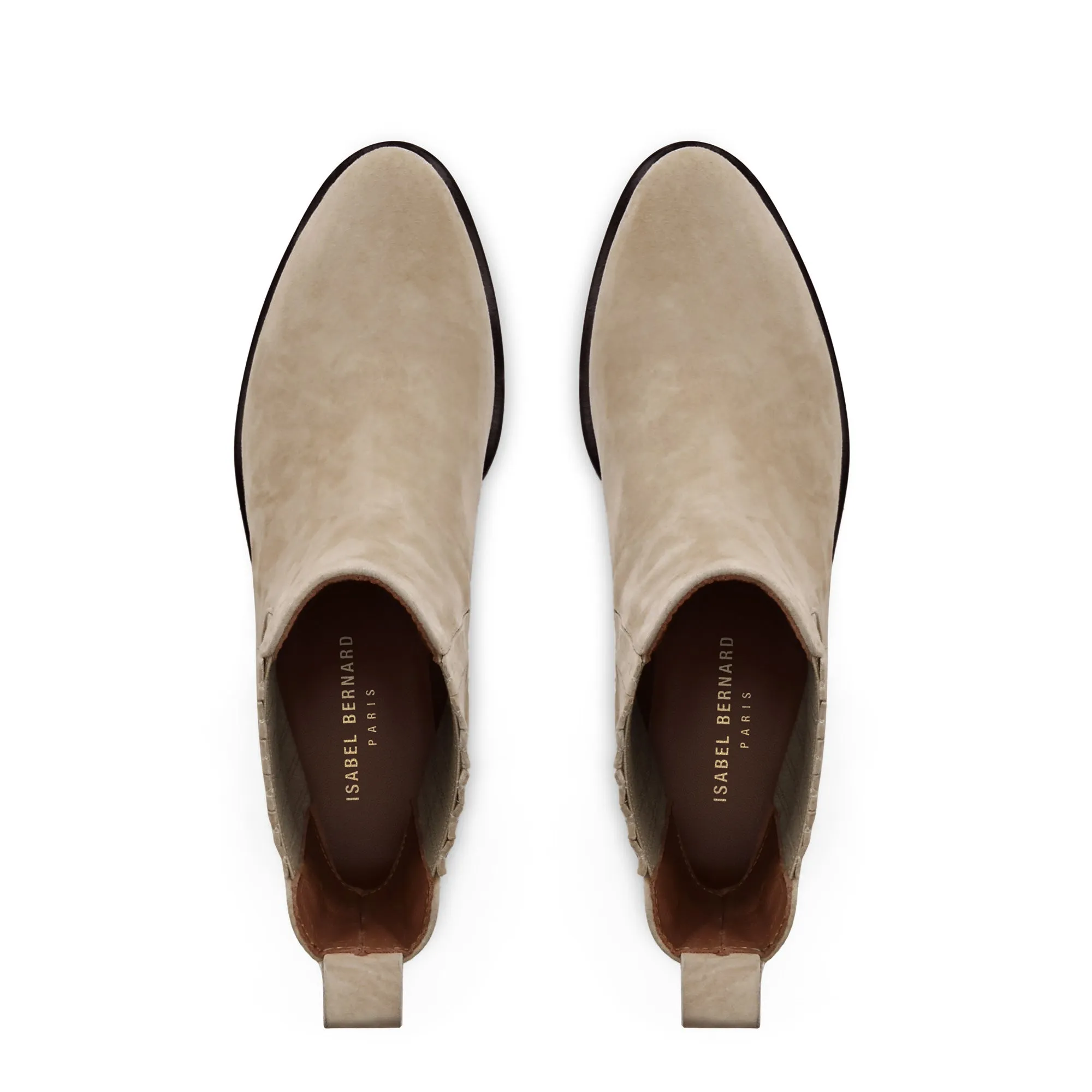 Vendôme Chey beige suede chelsea boots
