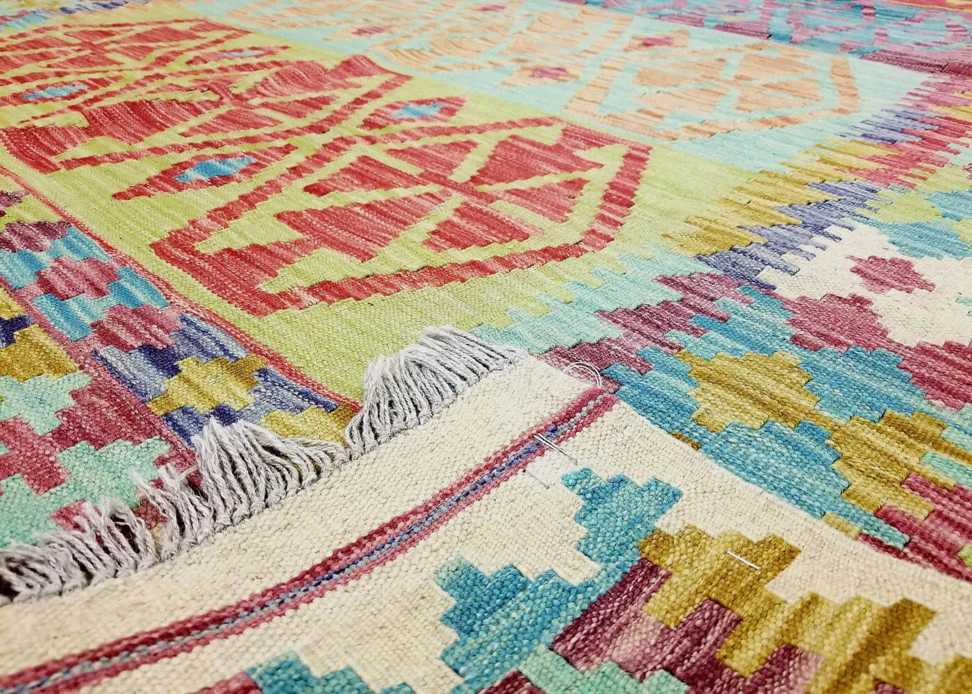 Vintage Afghan Maimana Kilim - 5' x 6'8"