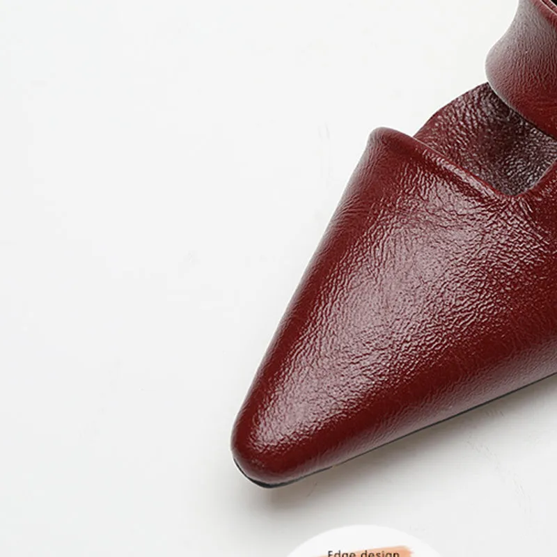Women's Fashion Leather High Heel Toe Cap Sandals