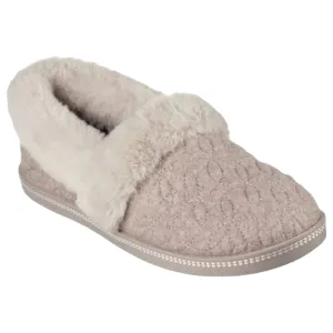 Womens Skechers Cozy Campfire - Bright Blossom Taupe Comfy Slippers