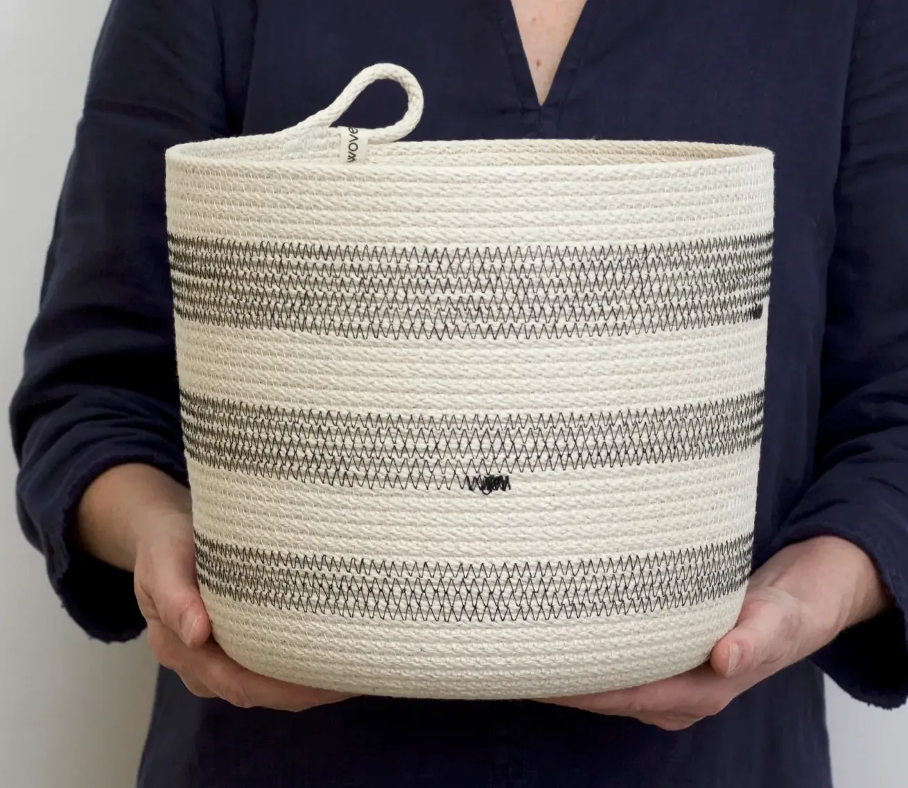 Woven Rope Basket Bucket